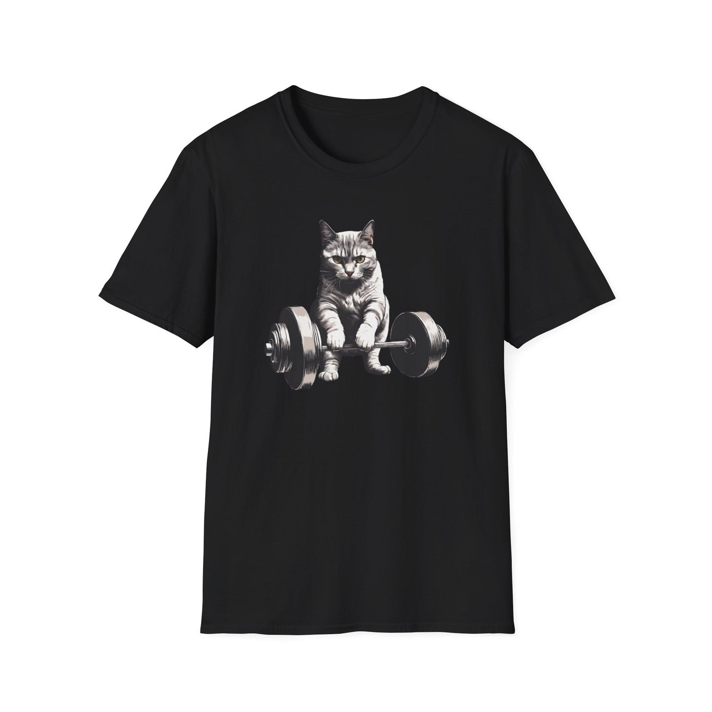Cat Deadlifting Shirt for Gym Rat gifts for Workout Lover gift for Cat Lover T-shirt Funny Cats Lifting Weights T Shirts Kitty Powerlifting Weightlifting