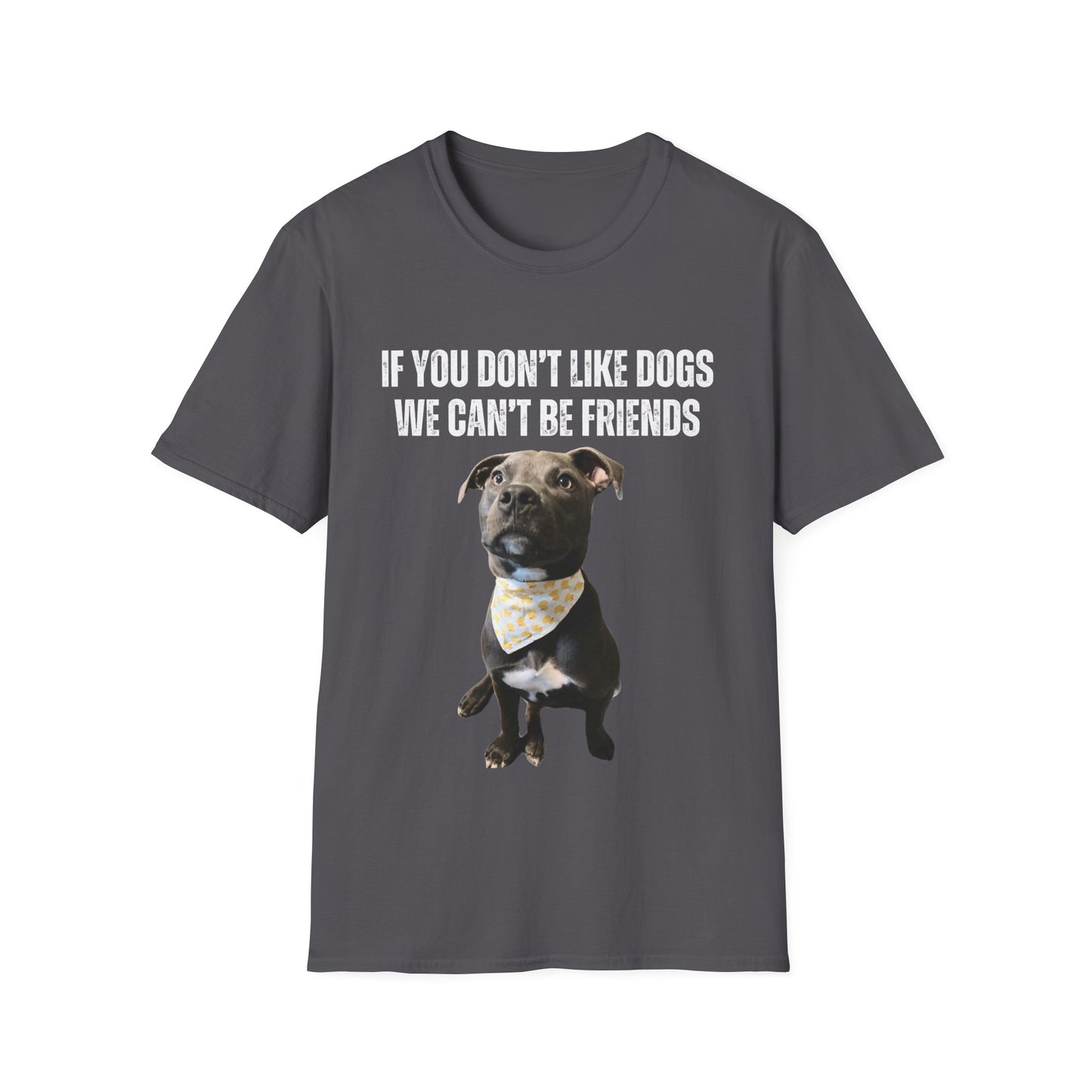 If You Don't Like DOGS We Can't Be Friends T-shirt Pit Bulls Shirt Pit Bull Shirt for Pit Bull Lover Gift Cute Gray Pittie Pibble Shirt