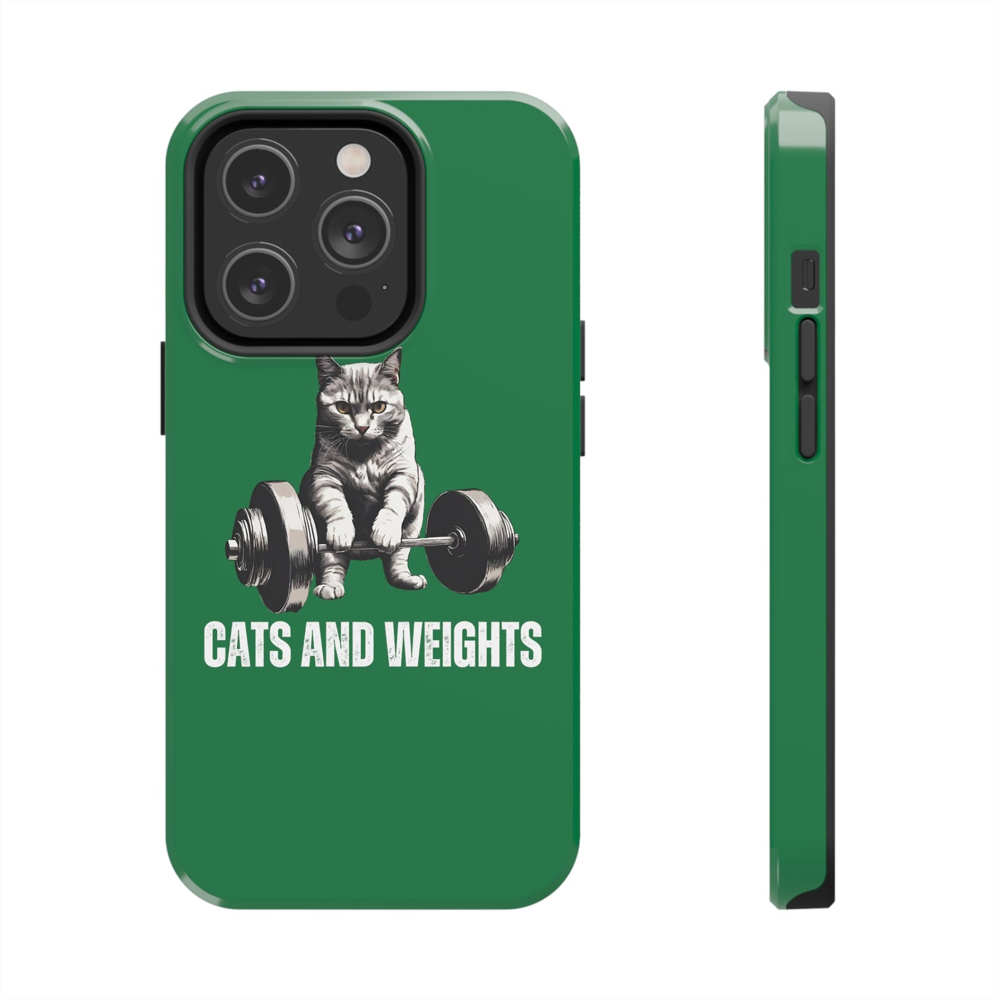 CATS & Weights iPhone case for Gym Lover gift for Cat Lover gifts for Fitness Lover Funny Cat Phone case Workout case