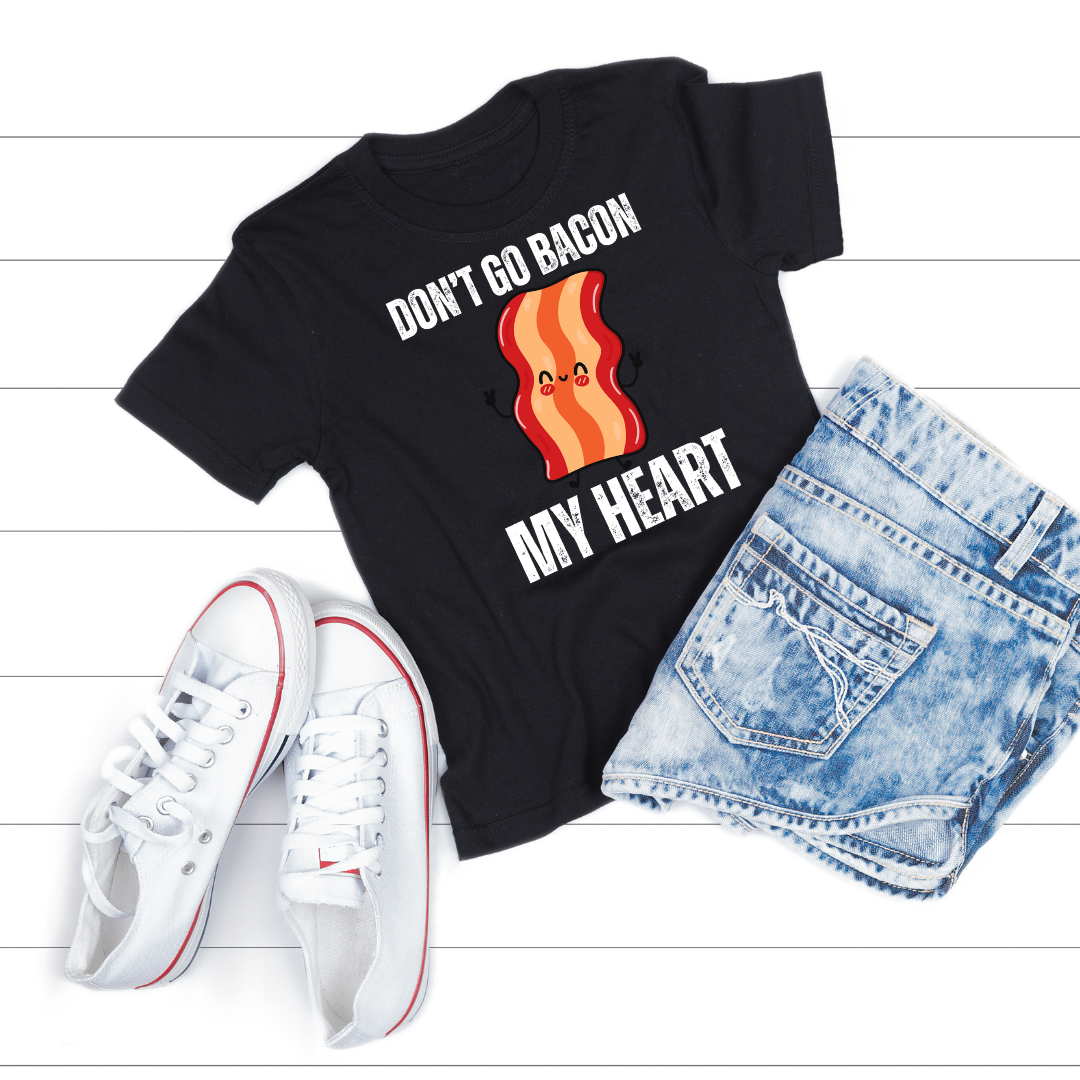 Funny Bacon T-shirt for Valentine Day gift for Him gifts for Husband gift for Boyfriend gift for Valentine - Don't go Bacon my Heart