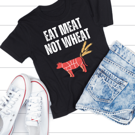 Funny Meat Shirt for Meat Lover gift for Carnivore T-shirt, Funny Meat T Shirt for Meat Lovers Tee EAT MEAT Not WHEAT