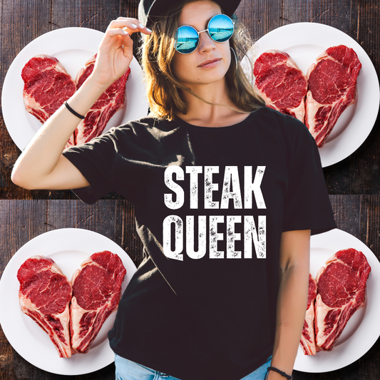 Funny Meat T-shirt gift for Her gift for Meat Lover Gift for Bacon Lover Shirt for Carnivore gift for Meat T Shirt STEAK QUEEN