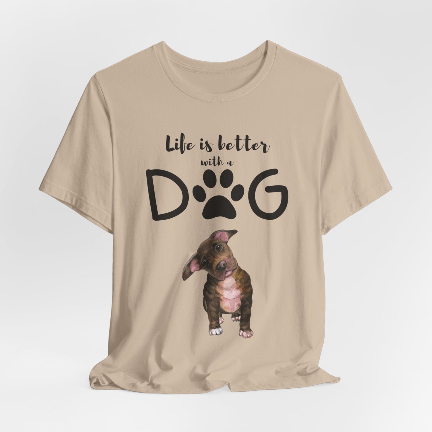 Dog T-shirt for Dog Lover gift for Dog Mom gift for Dog Dad gift for Dog Lovers Shirt - Cute Dog T Shirt - Life is BETTER with a DOG!