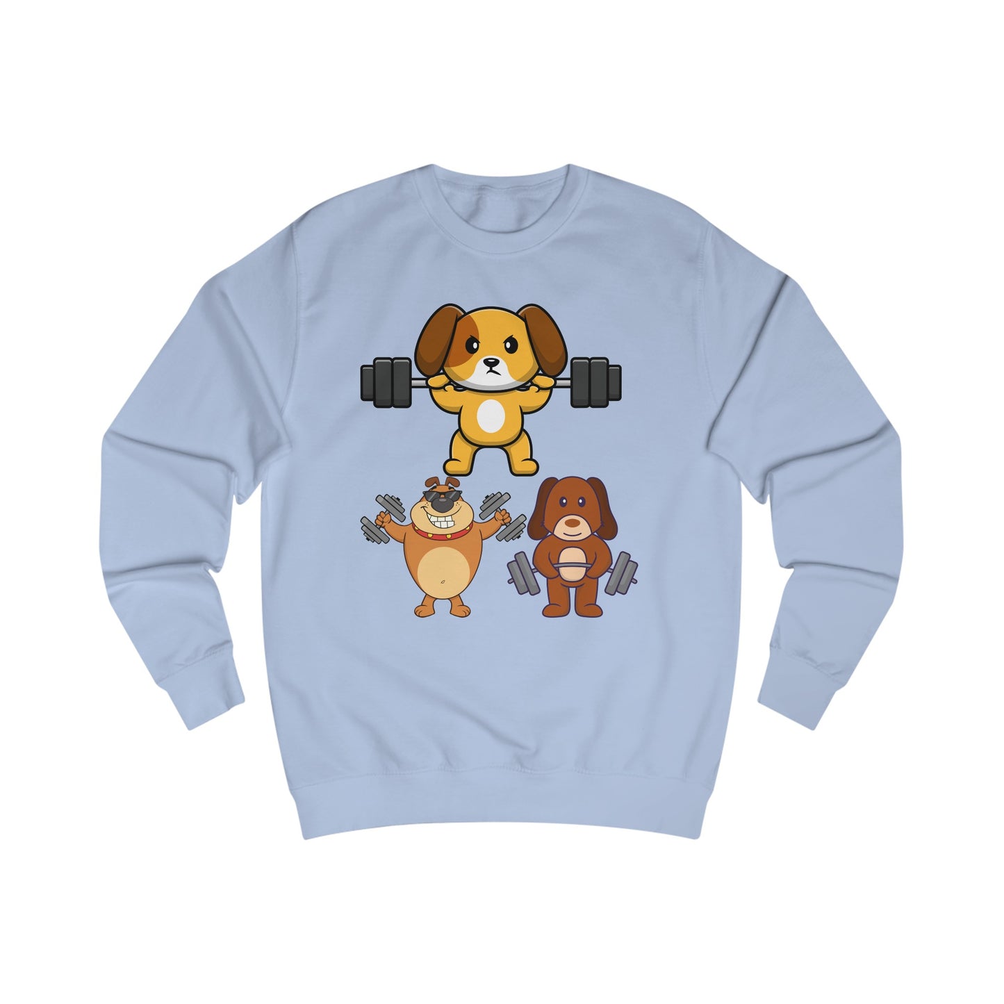 Funny Dog SweatShirt Dog Working out Sweater Dog Lover Gift for Gym Lover Soft Pull Over Dogs Weightlifting Dog Lifting Weights