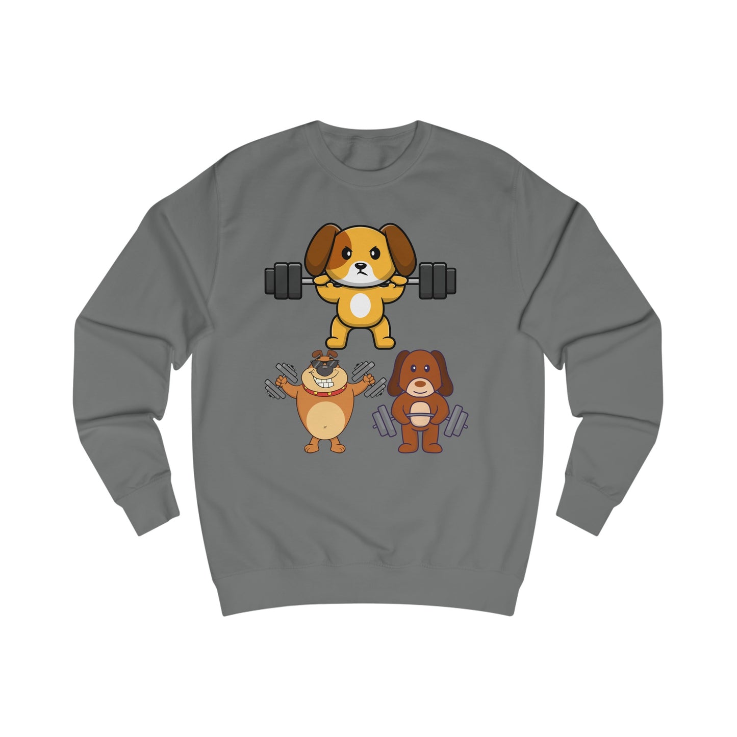 Funny Dog SweatShirt Dog Working out Sweater Dog Lover Gift for Gym Lover Soft Pull Over Dogs Weightlifting Dog Lifting Weights