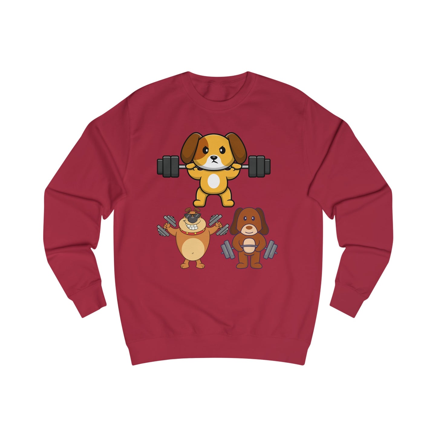Funny Dog SweatShirt Dog Working out Sweater Dog Lover Gift for Gym Lover Soft Pull Over Dogs Weightlifting Dog Lifting Weights