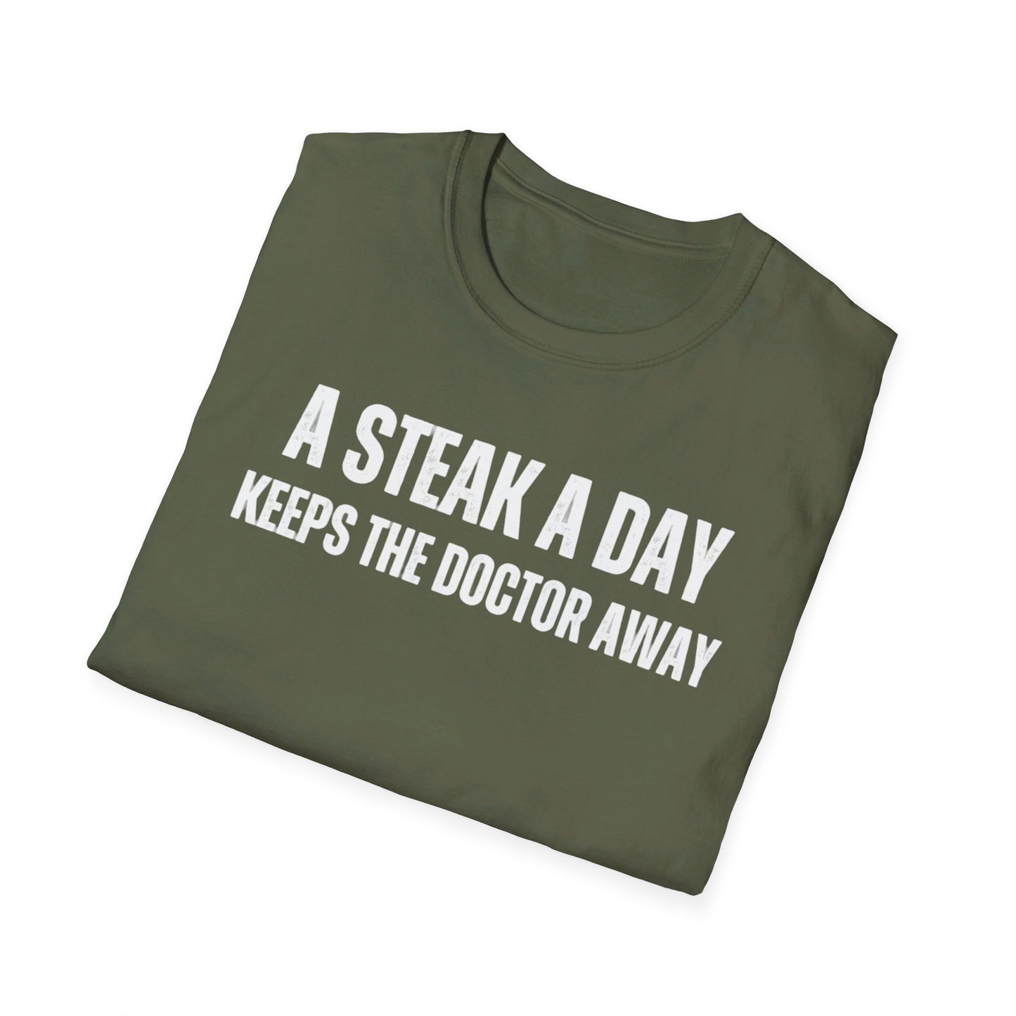 Steak Lover T-shirt gift for Meat Lover Shirt Carnivore Shirt for Barbecuing T Shirts for Keto Diet gifts Steak A Day Keeps The Doctor Away