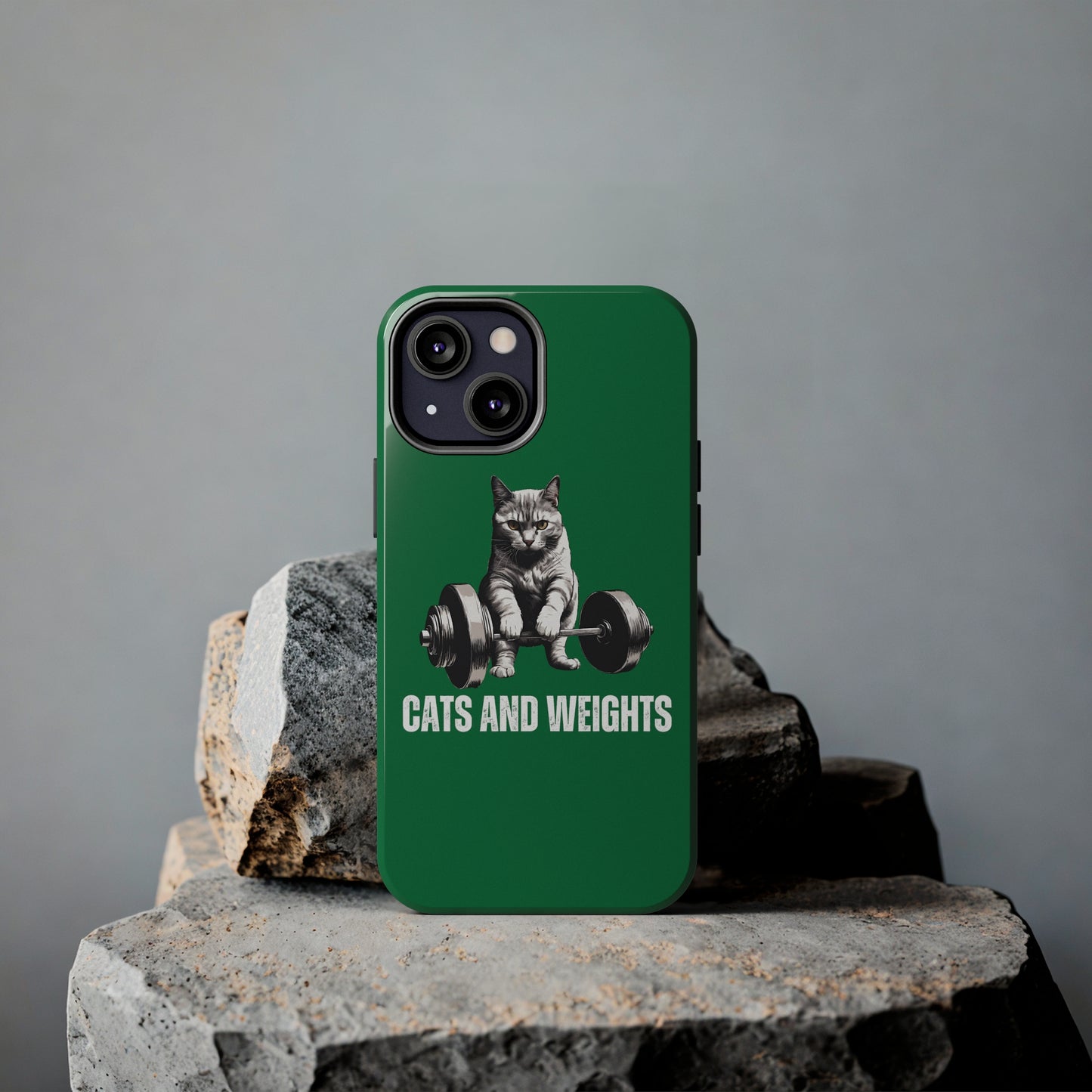 CATS & Weights iPhone case for Gym Lover gift for Cat Lover gifts for Fitness Lover Funny Cat Phone case Workout case