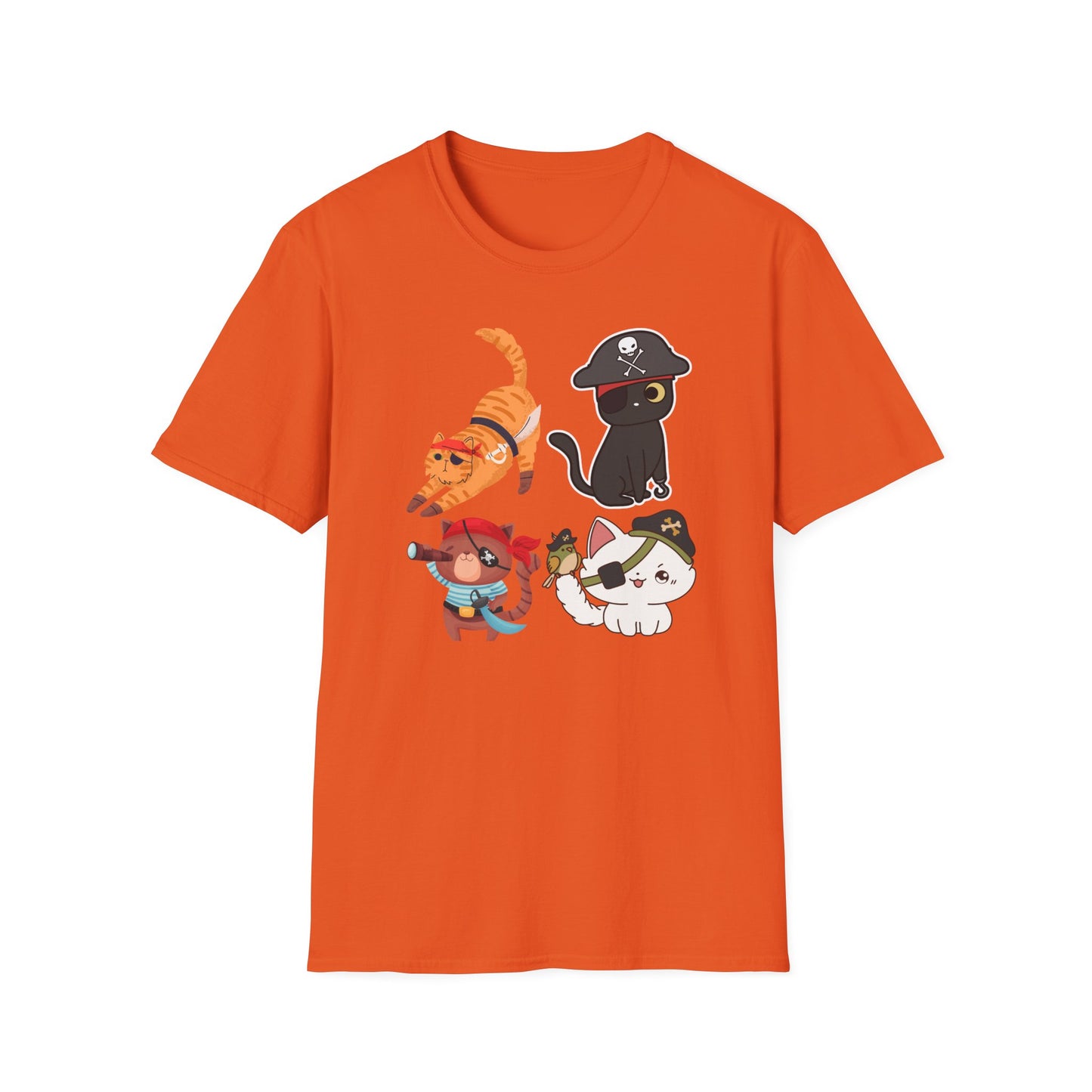 Pirate Cat Shirt for Halloween T-shirts for Funny Cat Halloween gifts Cute Cat Halloween T Shirt for Halloween gift for Cat Lovers gift idea