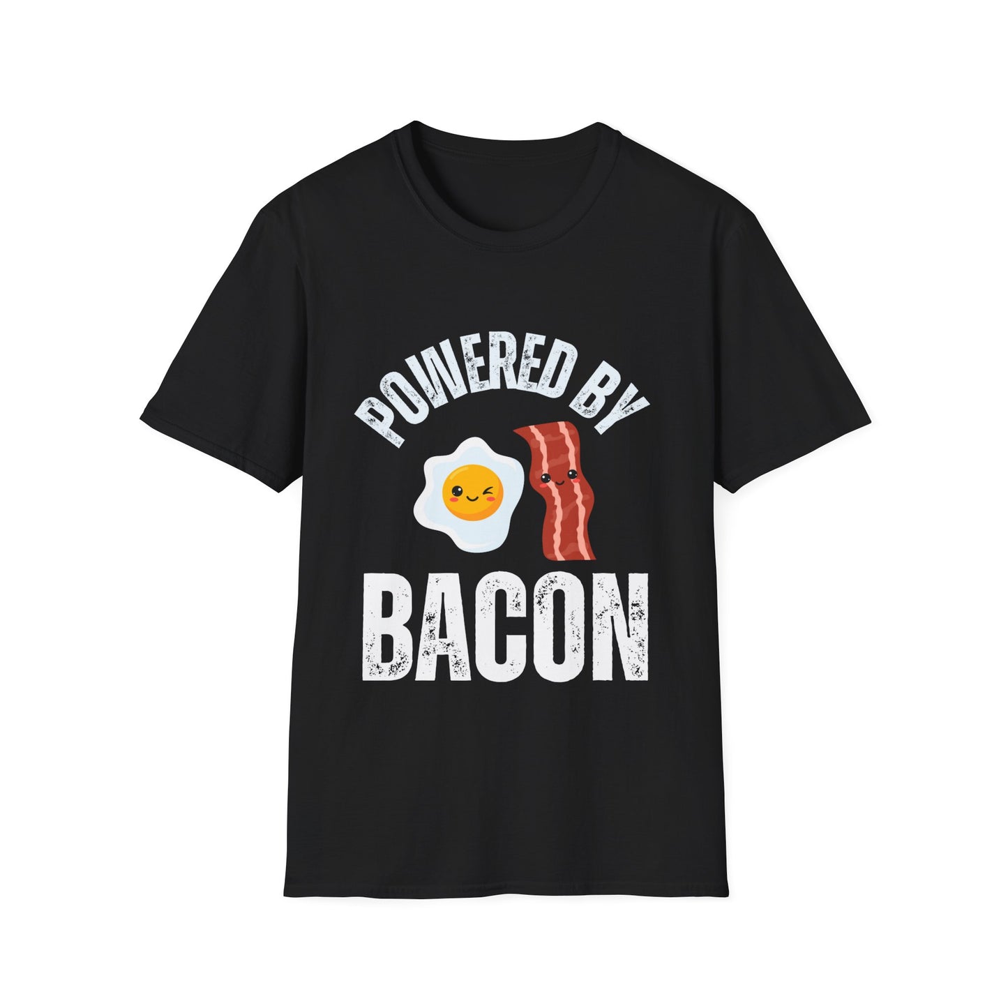 Powered By Bacon T Shirts Funny Meat Shirt - Bacon & Egg T-shirt for Meat Lover Gift for Bacon Lover Shirt for Carnivore gift for Meat T Shirt