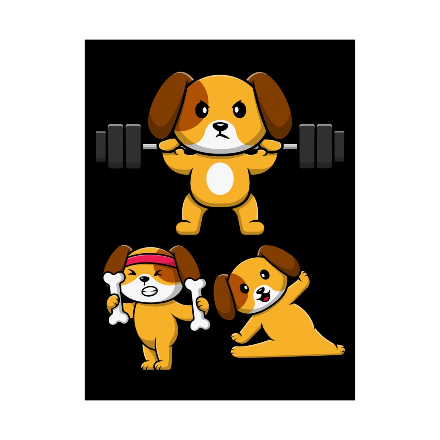 Gym Dog Poster Funny Dogs working Out Posters for Dog Lover gift for Fitness Lover Gym Rat Dog Mom Dog Dad Dogs Lifting Weights