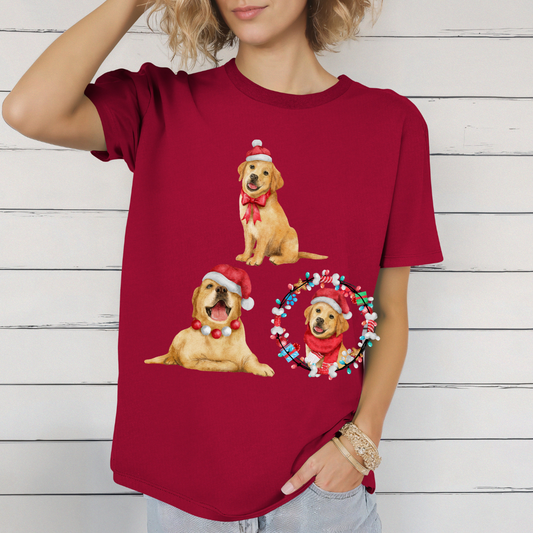 Golden retriever Shirts for Christmas Present for Golden Retriever Mom gifts for Golden retriever Lover gift for Her for Christmas T-shirts