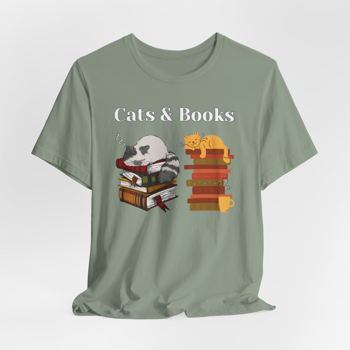 Cat Lover T-shirt for Book Lover gift for Cat Lover gifts for Cat Dad gift for Cat Mom gift - CATS & BOOKS Shirt