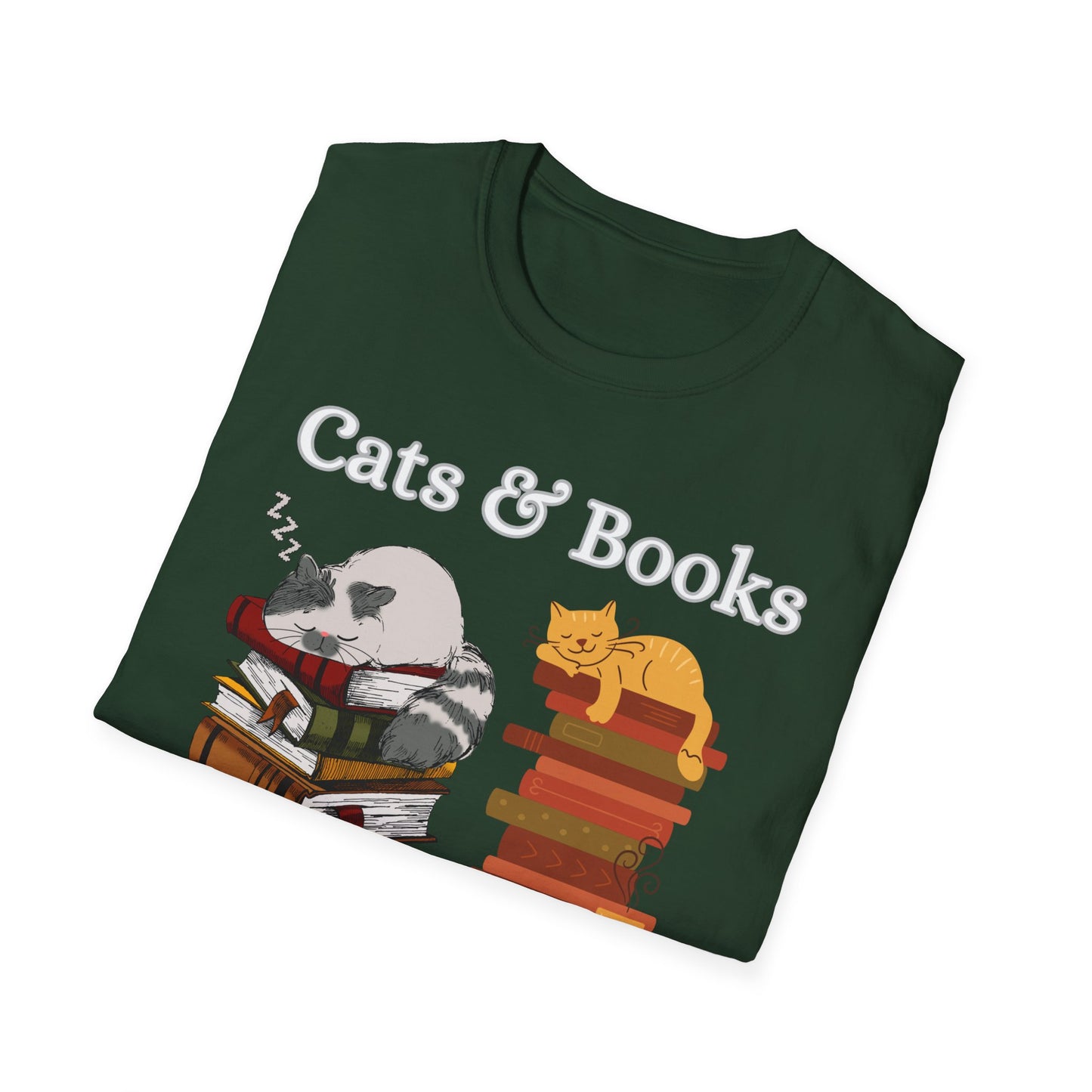 Cat T-shirt for Reader gift Funny Cat Shirt Reading Cats T shirt for Cat Lover gift Cats Books Shirt T-shirt Book Lover Gift