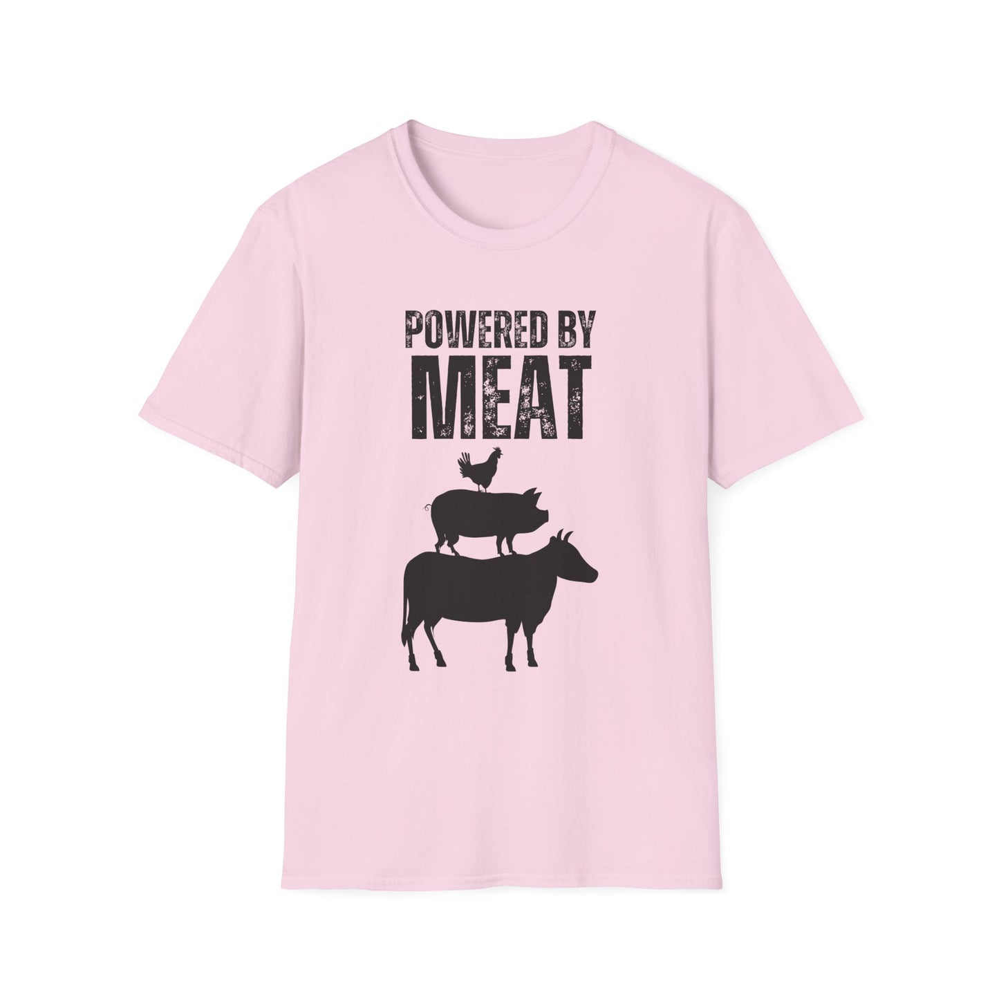 POWERED BY MEAT Shirts for Carnivores Funny MEAT T-shirt for Meat Lover Gift for Carnivore Shirt Healthy Diet T Shirt