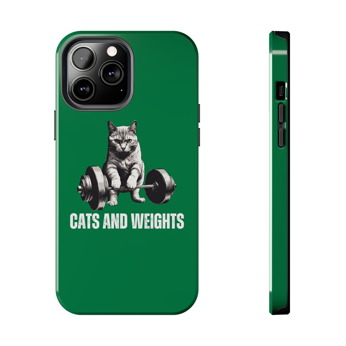 CATS & Weights iPhone case for Gym Lover gift for Cat Lover gifts for Fitness Lover Funny Cat Phone case Workout case