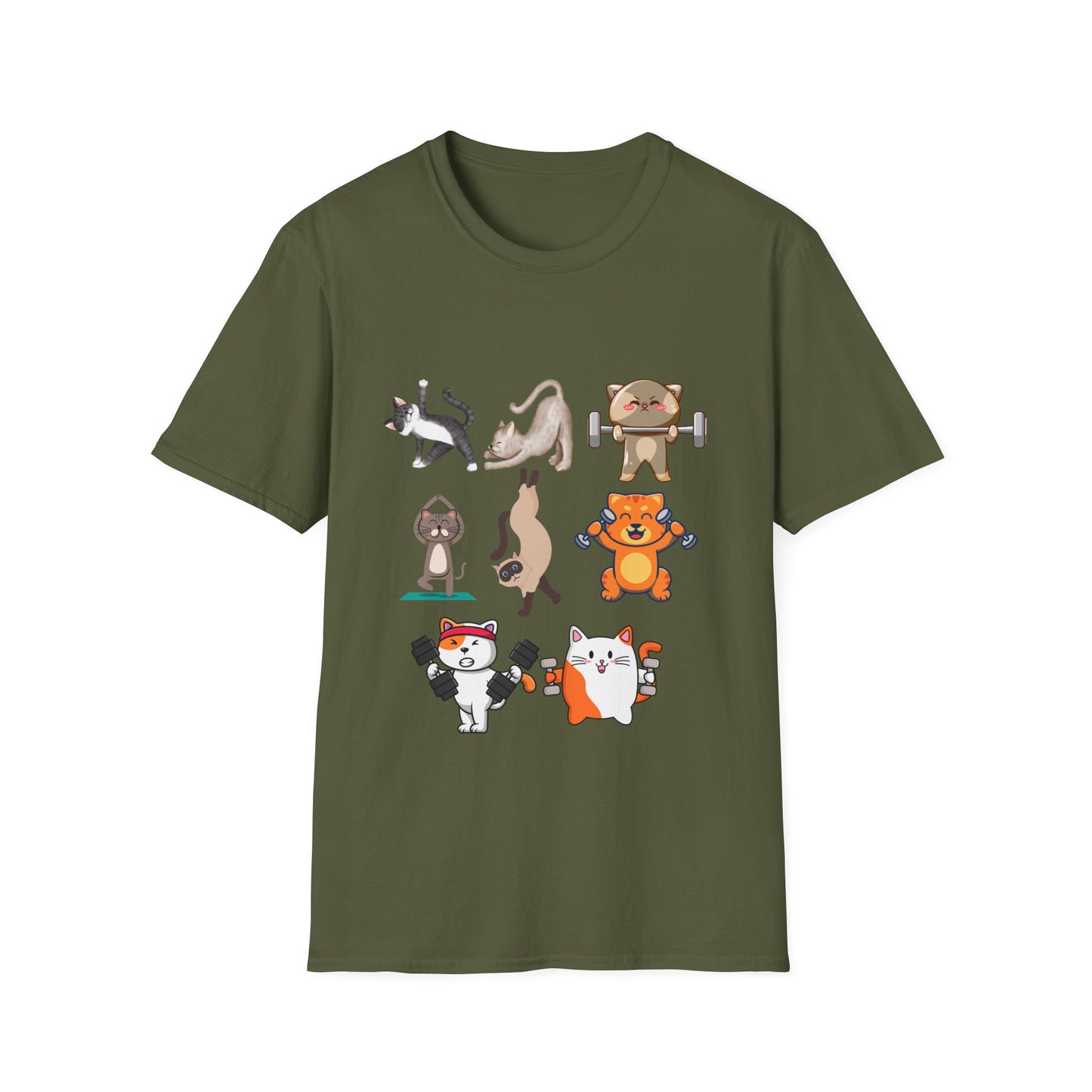Cats Working out Shirt Cat Doing Yoga T Shirts Funny Gym T-shirt for Fitness Lover gift for Cat Lover gift Funny Cat Shirt Cats Working out T Shirt