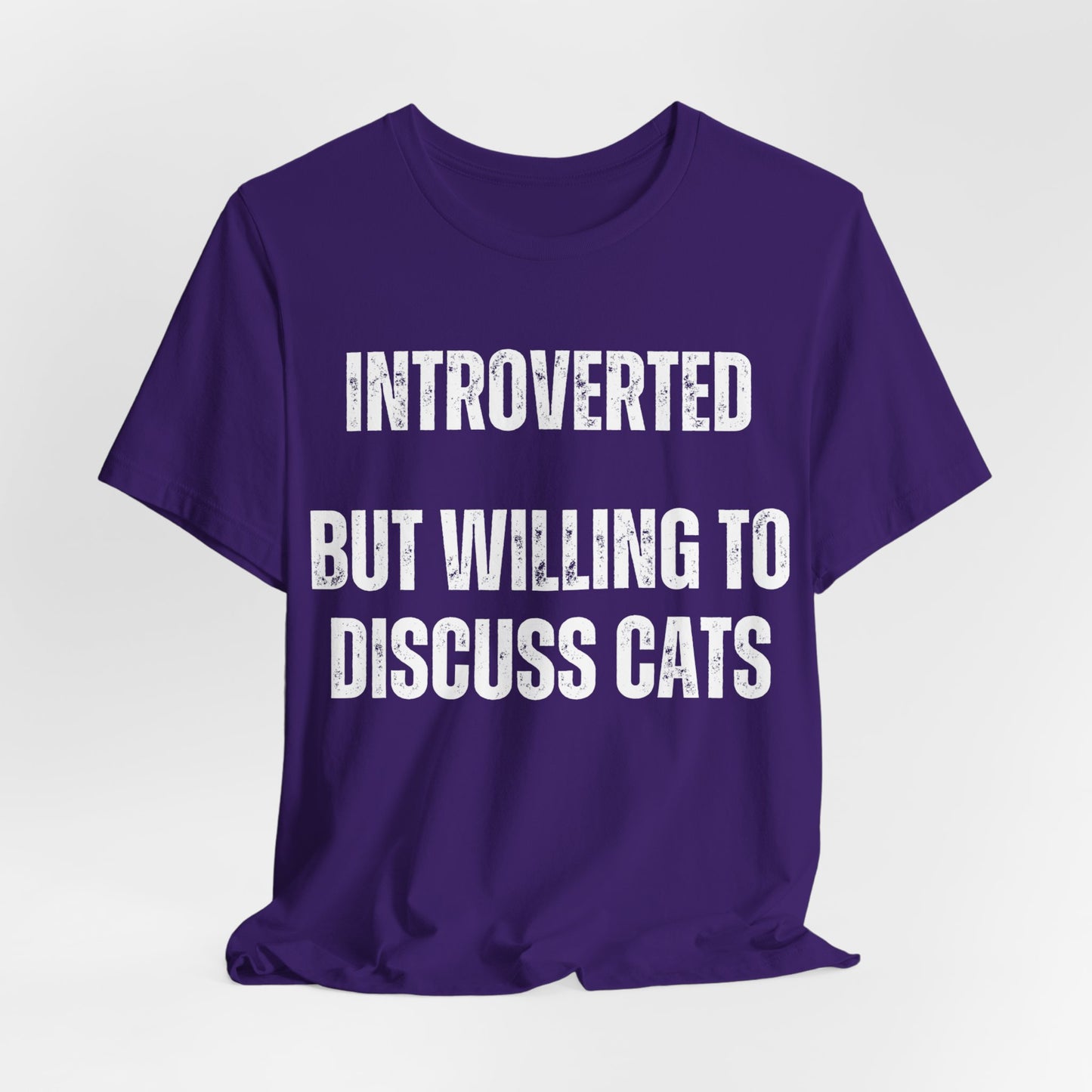 Funny Cat Shirt gift CAT Lover gifts for Cat Dad T-shirt Cat T shirt for Cat Mom Introverted But Willing to Discuss CATS Introvert Shirts