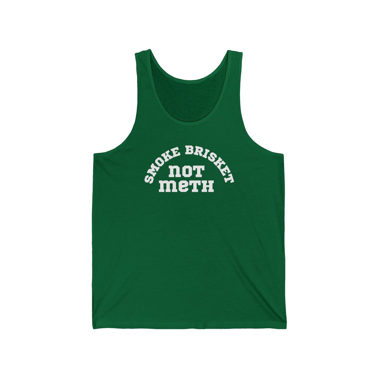 Smoke Brisket Not Meth Unisex Tank Top, BBQ Smoker Shirt, Grilling Gift, Funny Foodie Tee, Barbecue Lover Tank, Chef Apparel