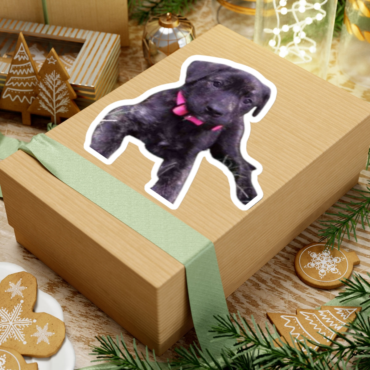 Cute Puppy Sticker for Dog Dad gifts Brindle Dog Sticker for Dog Lover Gift Dog Mom Gift