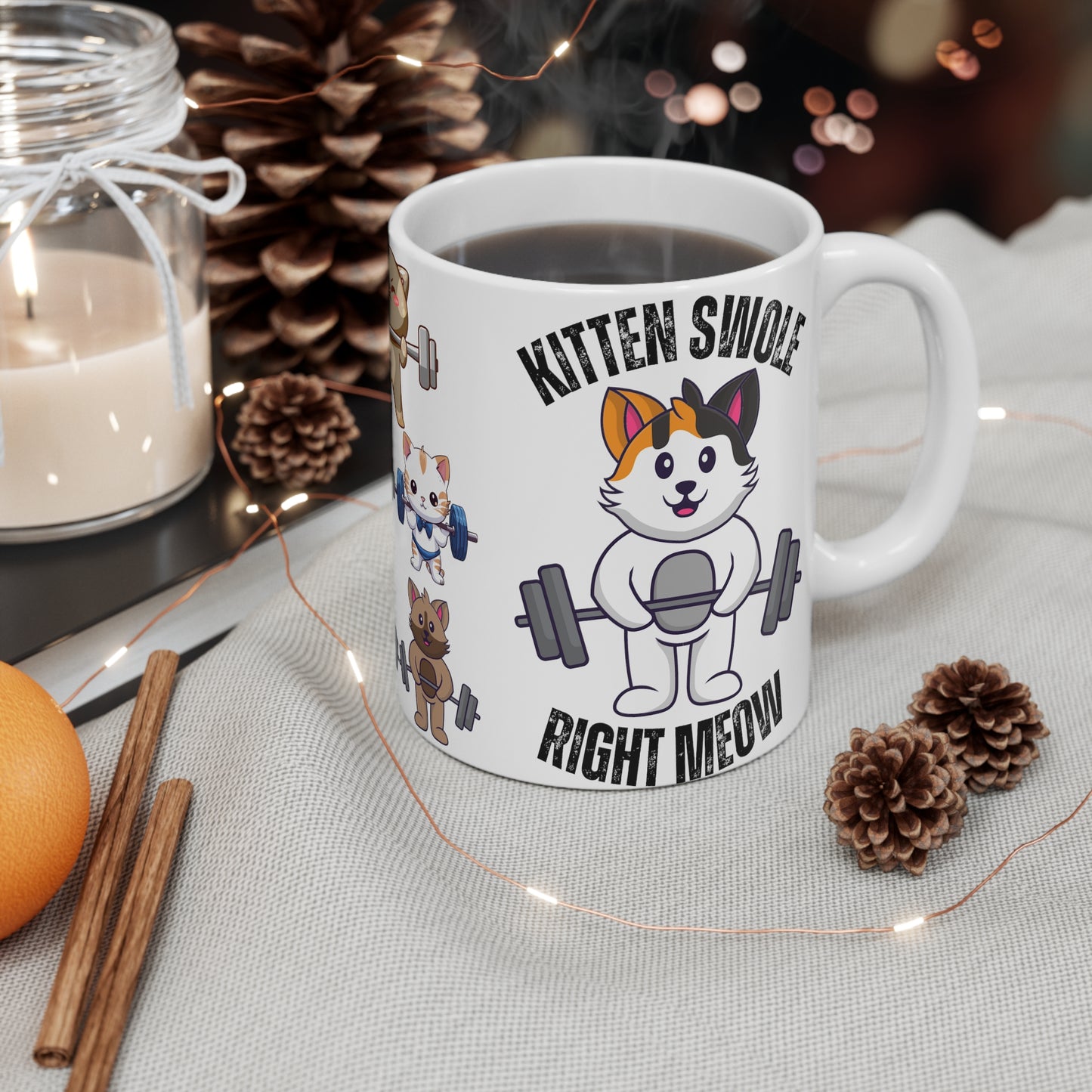 Gym Mug Funny Cats Working Out Mugs Cat Lifting Weights Mug for Coffee Lover gifts for Cat Lover Mug Funny Cat Meme Mug Cat Coffee Cup