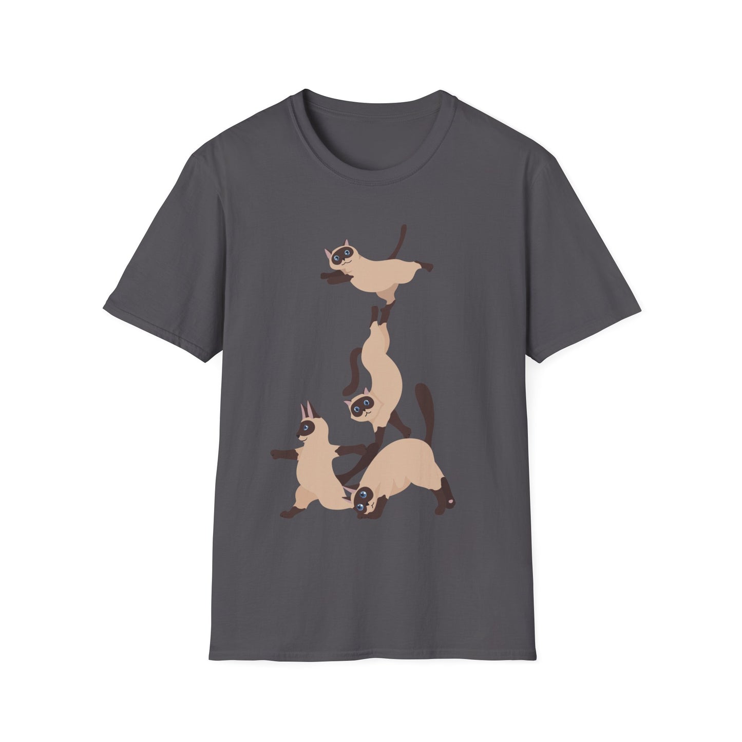 Funny CAT YOGA tee! Siamese Cat's doing yoga! Cat Lover gift for Yoga Lover gift Unisex Soft Cotton T-Shirt