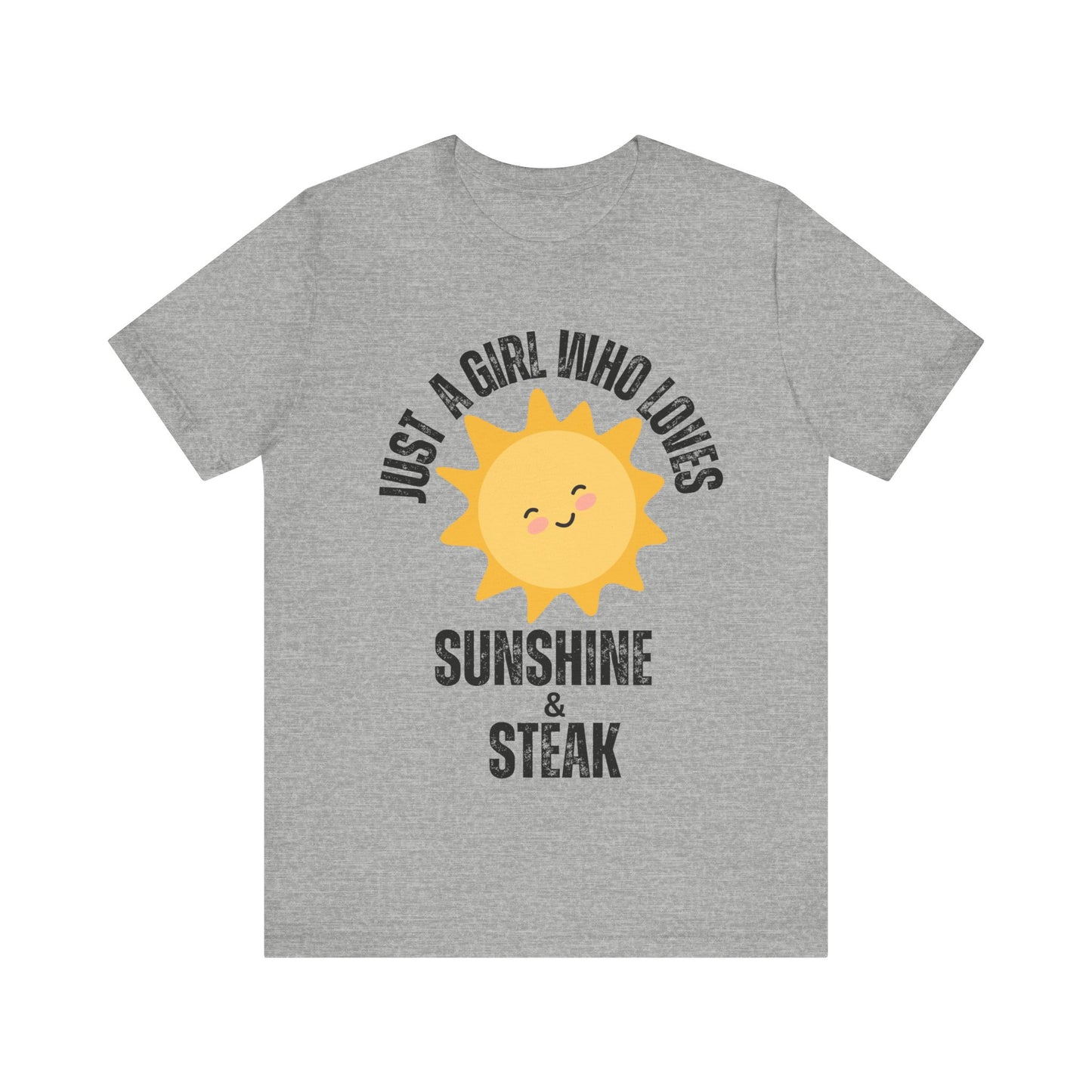 Steak and Sunshine Unisex Tee, Carnivore Diet Top, Foodie T-Shirt, Meat Lover Shirt, BBQ Party Wear, Grilling Apparel