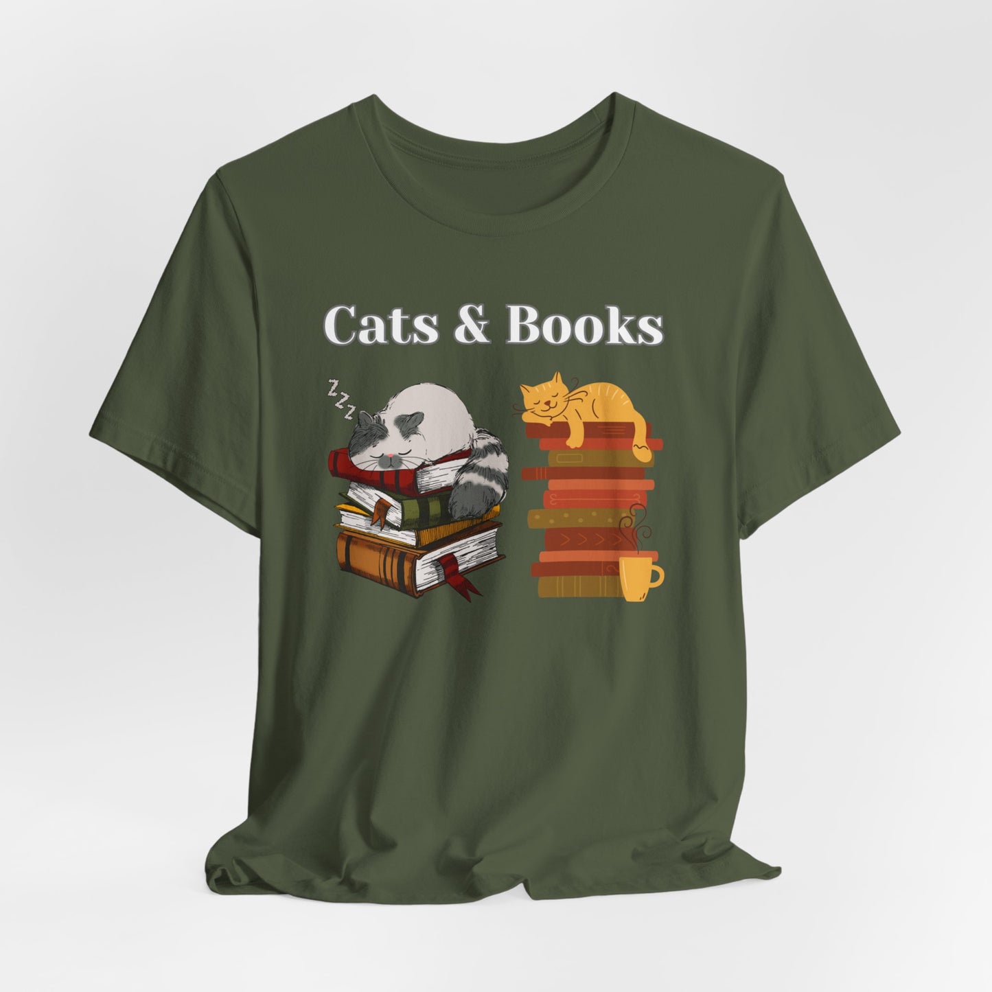 Cat Lover T-shirt for Book Lover gift for Cat Lover gifts for Cat Dad gift for Cat Mom gift - CATS & BOOKS Shirt