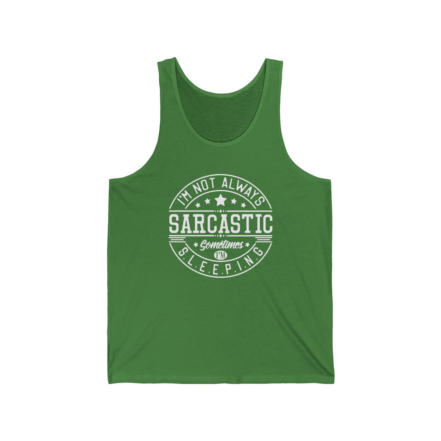 Sarcastic Tank Top, Funny Unisex Jersey Tank, Sarcasm Sleeveless Shirt, Humorous Summer Tee, Novelty Workout Tank, Joke Graphic Muscle Tee
