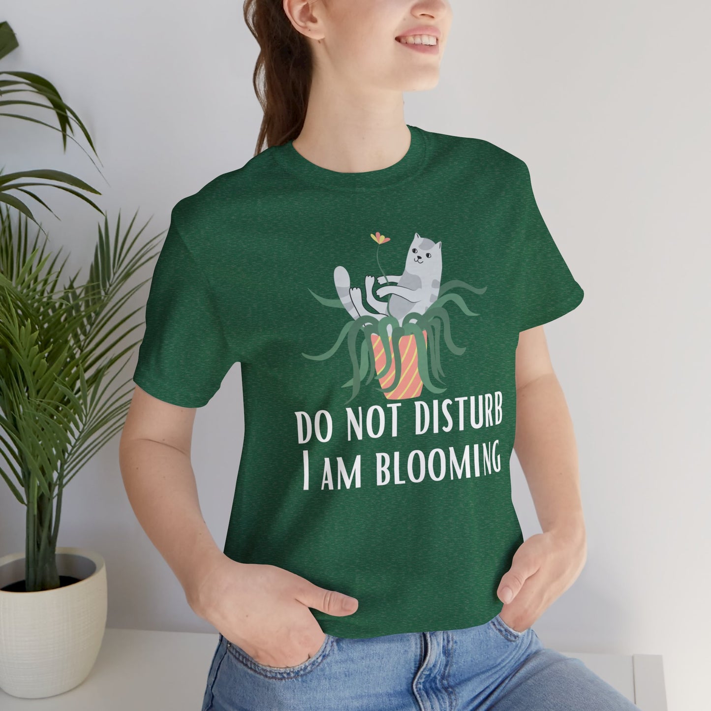 Cat T-shirt for Cat Lover Shirts for Plant Lover T Shirts DO Not Disturb Tee for Introverts gift ideas Gardening Kitty T-shirts for Moms