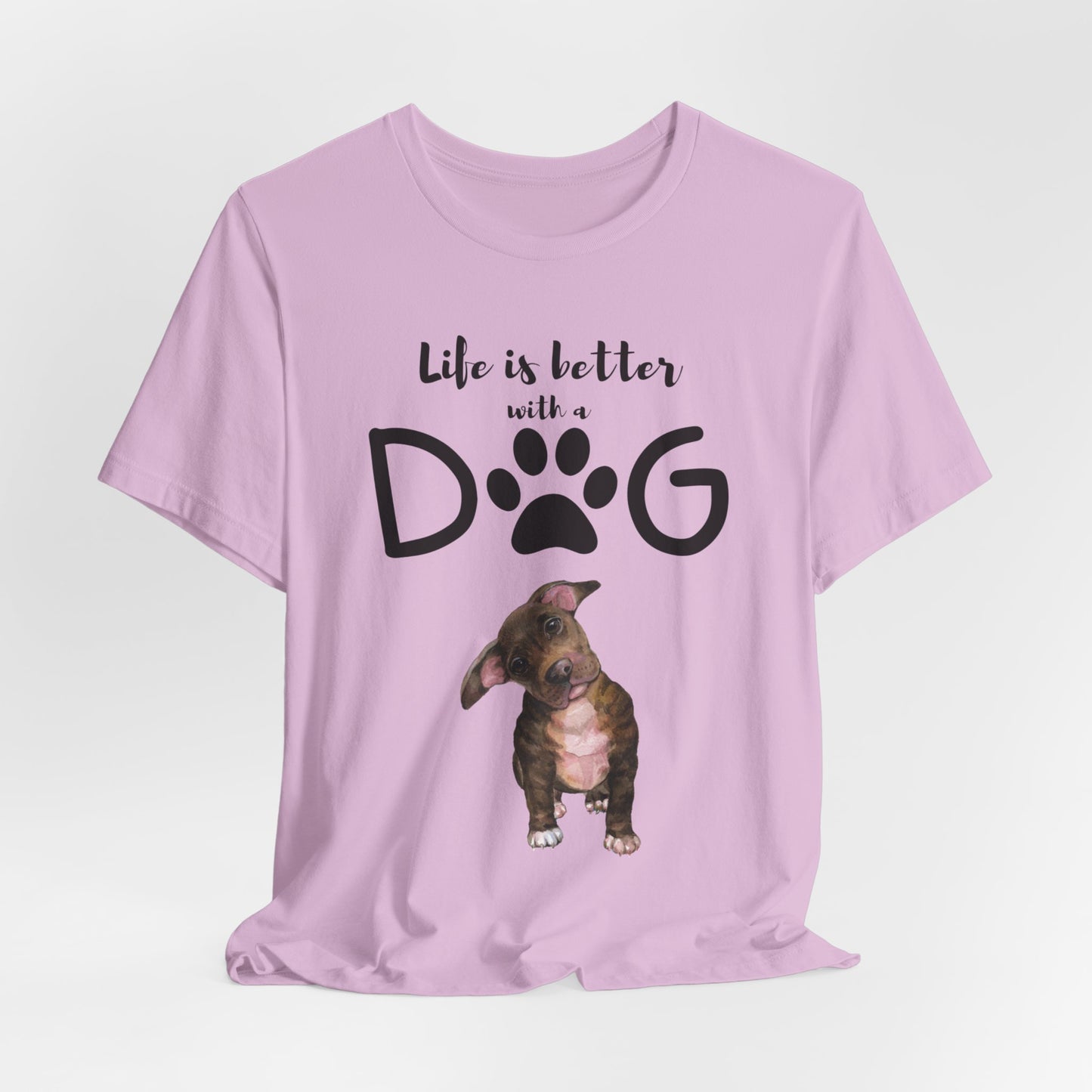 Dog T-shirt for Dog Lover gift for Dog Mom gift for Dog Dad gift for Dog Lovers Shirt - Cute Dog T Shirt - Life is BETTER with a DOG!