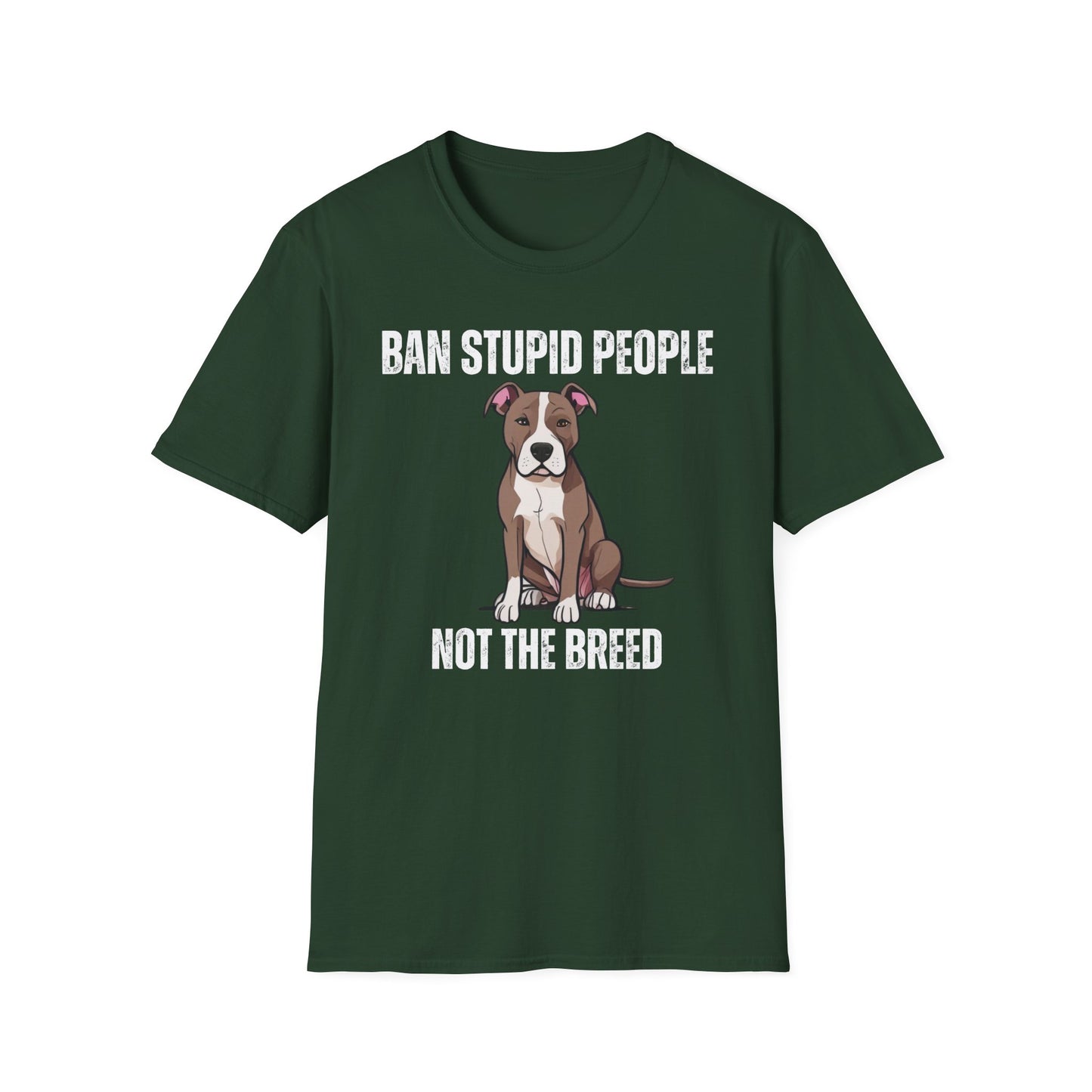 Pit Bulls Awareness Shirt for Pit Bull Mom T Shirt for Pit Bull Lovers gift for Dog Moms gifts for Dog Dad T-shirt Ban Stupid People Not The Breed T Shirts Funny Dog T shirts