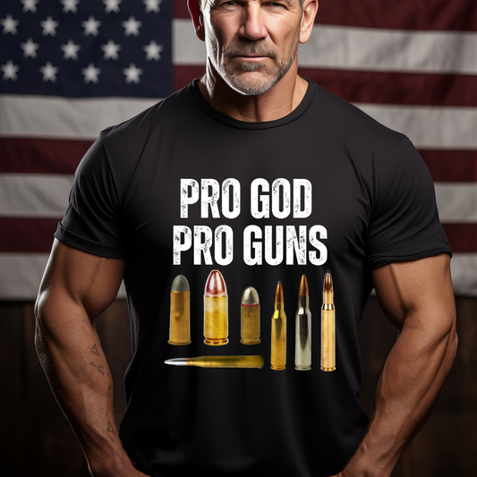 Pro God Pro Gun T-shirt for Christian gift for Gun Lover gift for Dad gift for Husband gift for Him, Bullet Shirt, Pro Gun T shirt