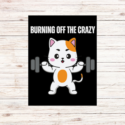 Gym Poster for Cat Lovers gifts for Kitty Cats Lifting Weights Posters for Gym Rat Workout Lover gift Powerlifting CrossFit  Wall Art