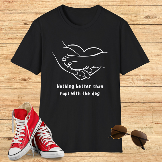Dog Lover Shirt - Cute Dog T-shirt for Lover Gift Dog Paw T Shirt Nothing is Better than Naps with my Dog Shirt