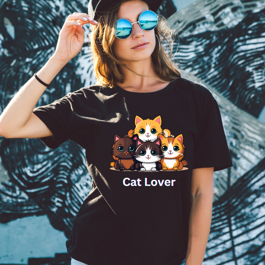 Cute Cat T-shirt for Cat Lover Gift for Cat Lovers T Shirt Cute Cat Shirt for Cat Moms