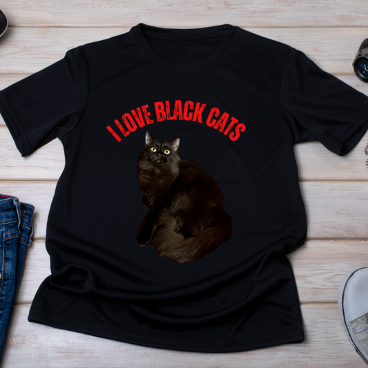 Cat Shirt for Black Cat Lover T-shirt for Cat Lover gift Cute Black Cats T shirt Cat Lover Shirt I Love Black CATS Tee
