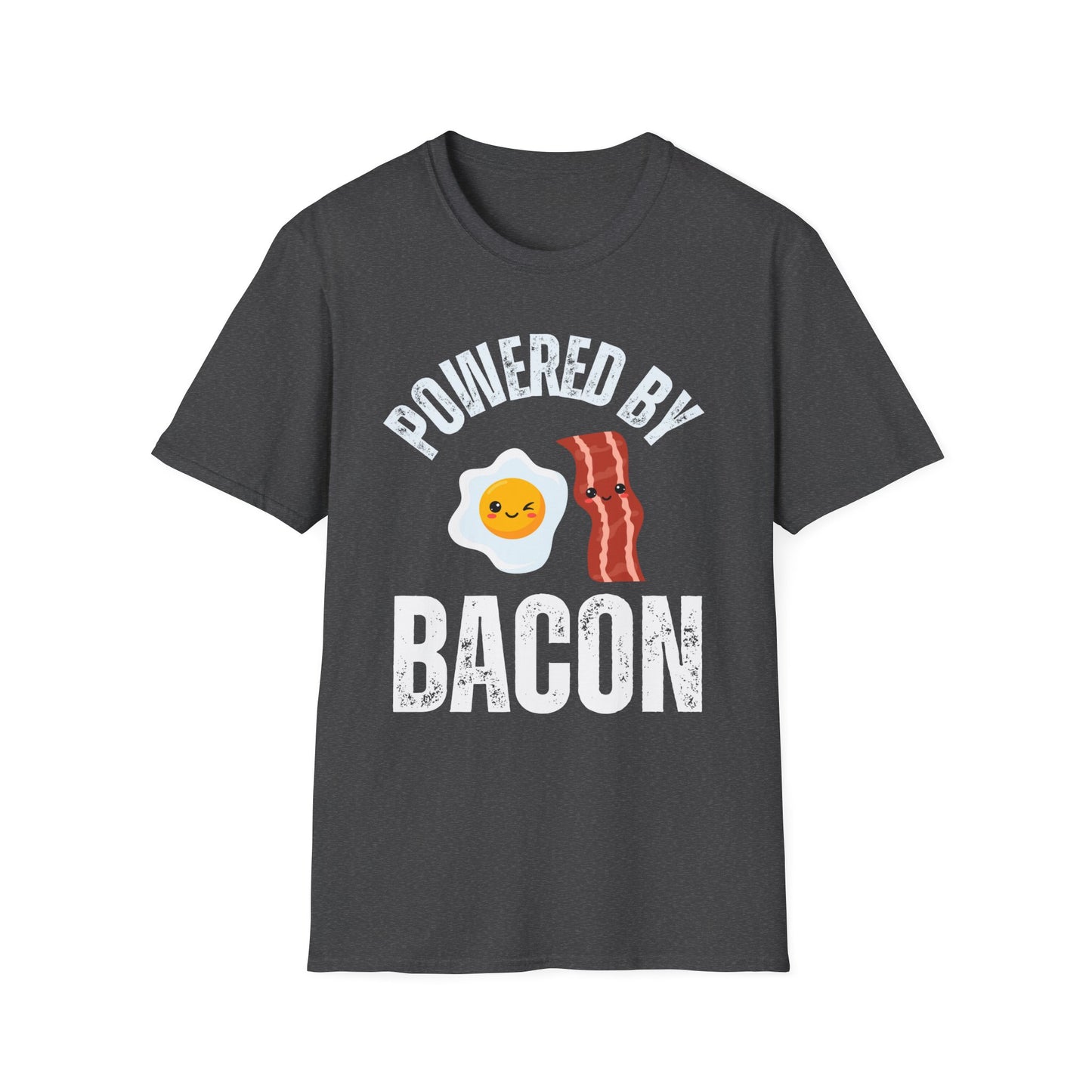 Powered by Bacon Shirt for Bacon Lover gift for Meat Lovers Tshirt for Carnivore Diet T-shirts for mens gifts for Her gift for Him
