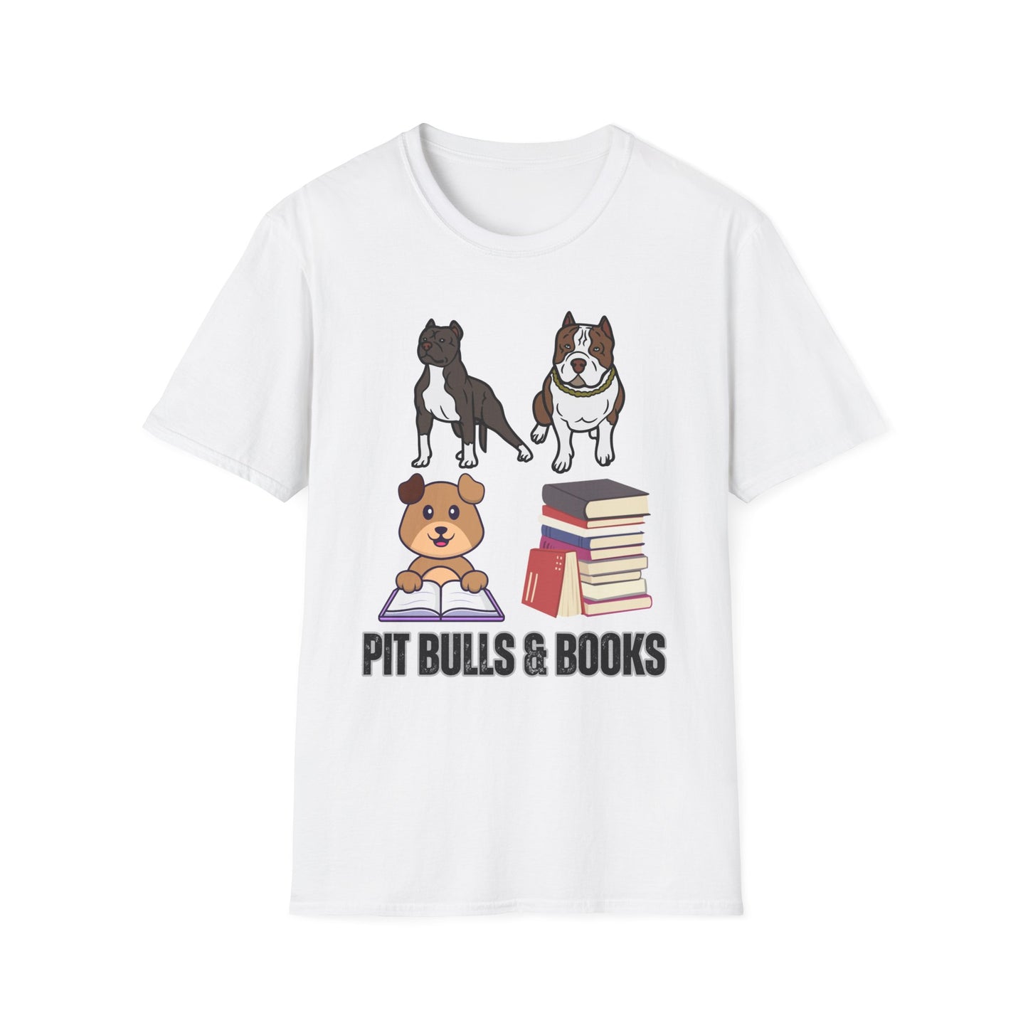 Books and Pit Bull T Shirt for Dog Mom Gift for Dog Lover gift for Dog Lovers Shirts - Dogs  & Books T-shirt
