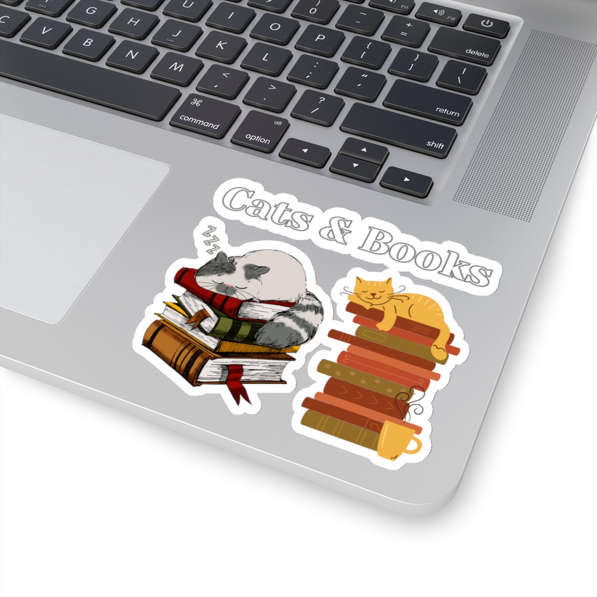 Sticker Cats and Books Stickers for Cat Lover gift for Book Lover Sticker for Book Worm sticker