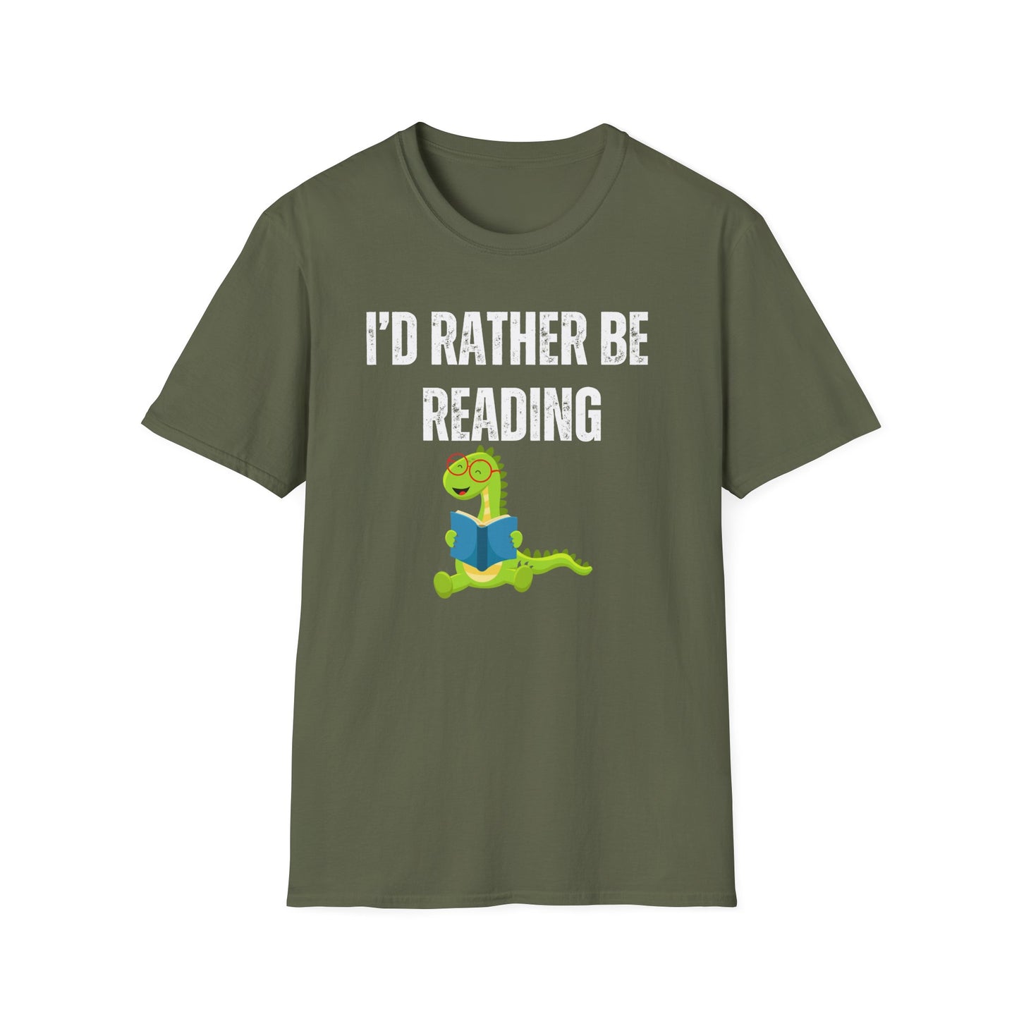 Bookish Shirts for Dragon Lover gift for Book Lover gifts for Bookworm T Shirt I'd Rather Be Reading Shirt Dragons Reading a Book T-shirt
