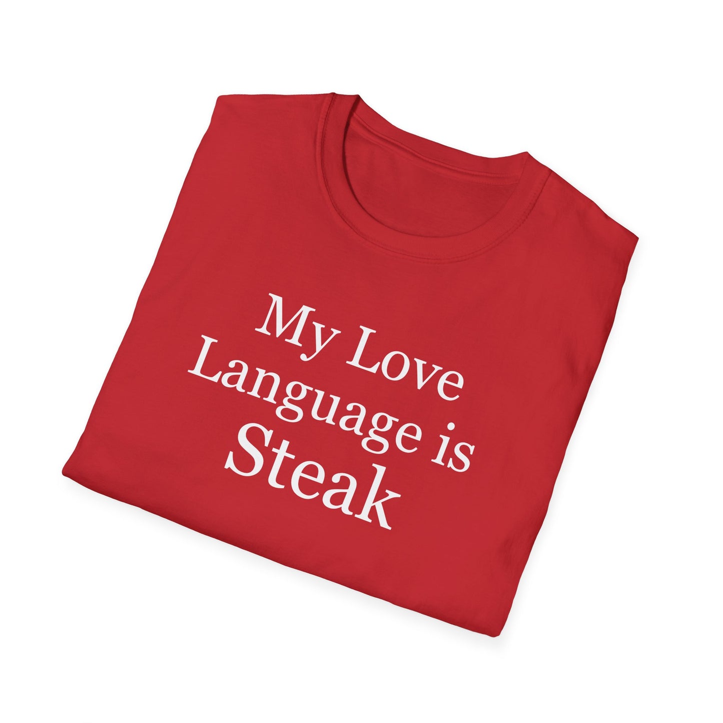 Steak Shirt for Carnivore T Shirt for Meat Lovers gifts for Barbecue Shirt for BBQ Lovers gift Grilling T-shirt My Love Language is Steak