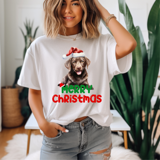 Chocolate lab Lover Tshirt for Christmas present for Dog Lover gifts Cute Dog T shirts Brown Labrador Retriever Shirt for Christmas gift