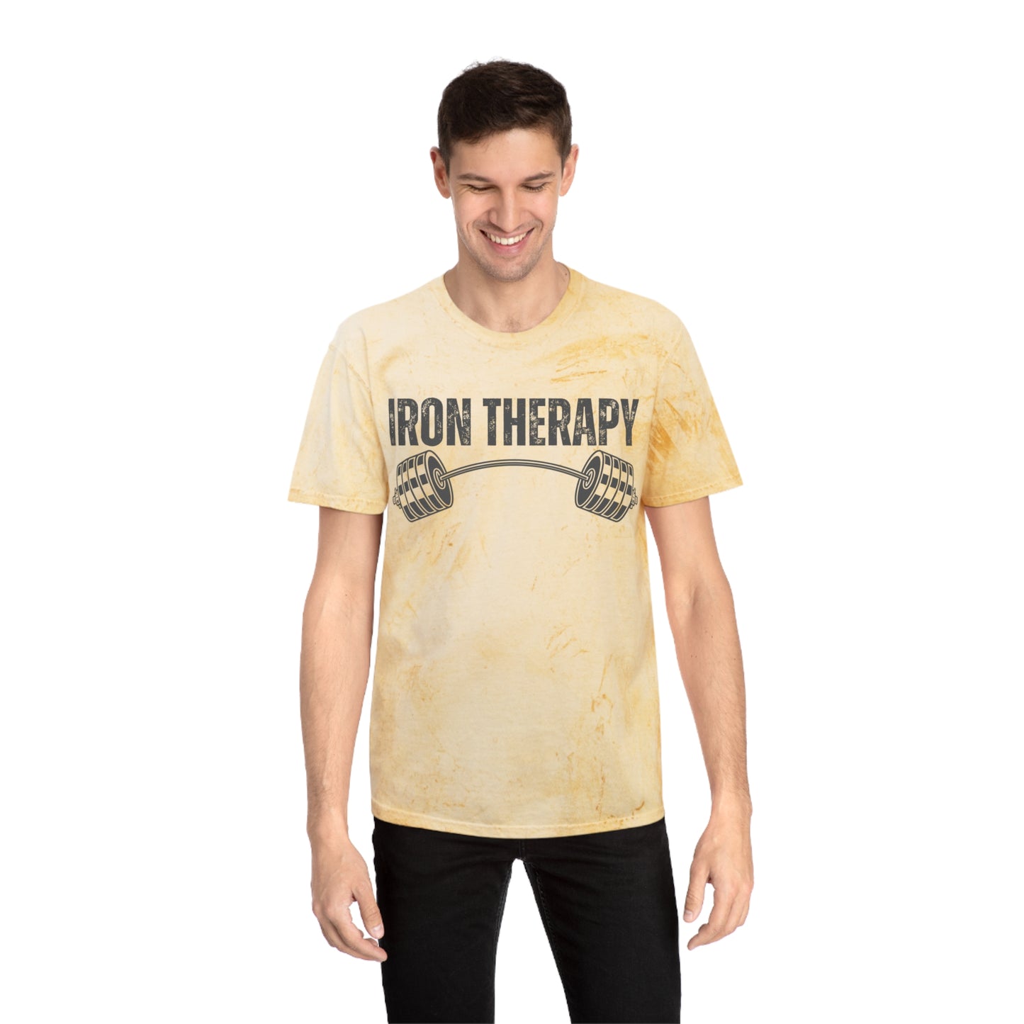 Iron Therapy Shirt Gym Clothes Tie-Dye Fitness T-Shirt Workout Tee Gym Apparel Casual Wear for Fitness Enthusiasts T-shirt for Gym Rat gift