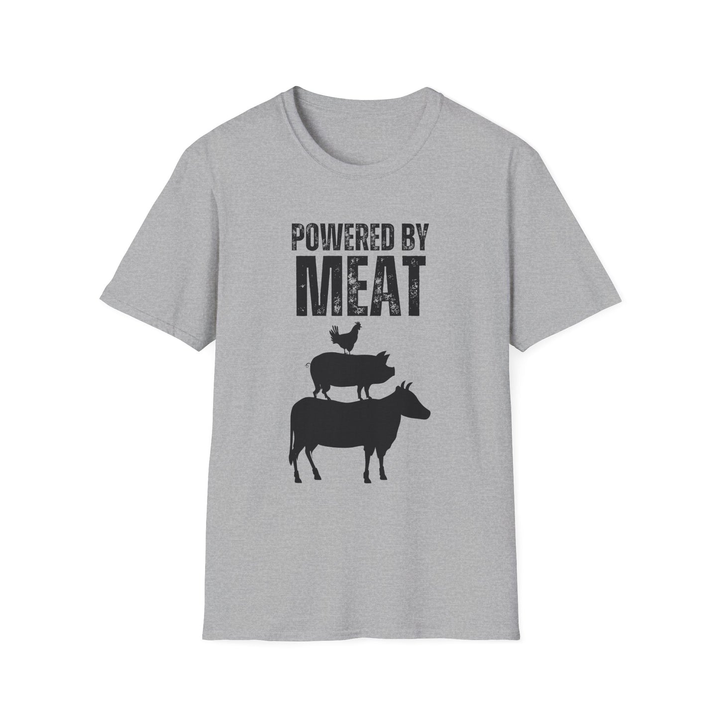 POWERED BY MEAT Shirts for Carnivores Funny MEAT T-shirt for Meat Lover Gift for Carnivore Shirt Healthy Diet T Shirt