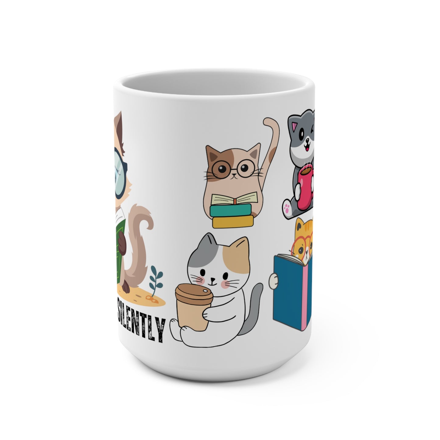 Funny Cat Mug for Cat Lover gift for Coffee Lover gift for Her Cute Cats Mug JUDGING YOU SILENTLY Coffee Mug 15oz