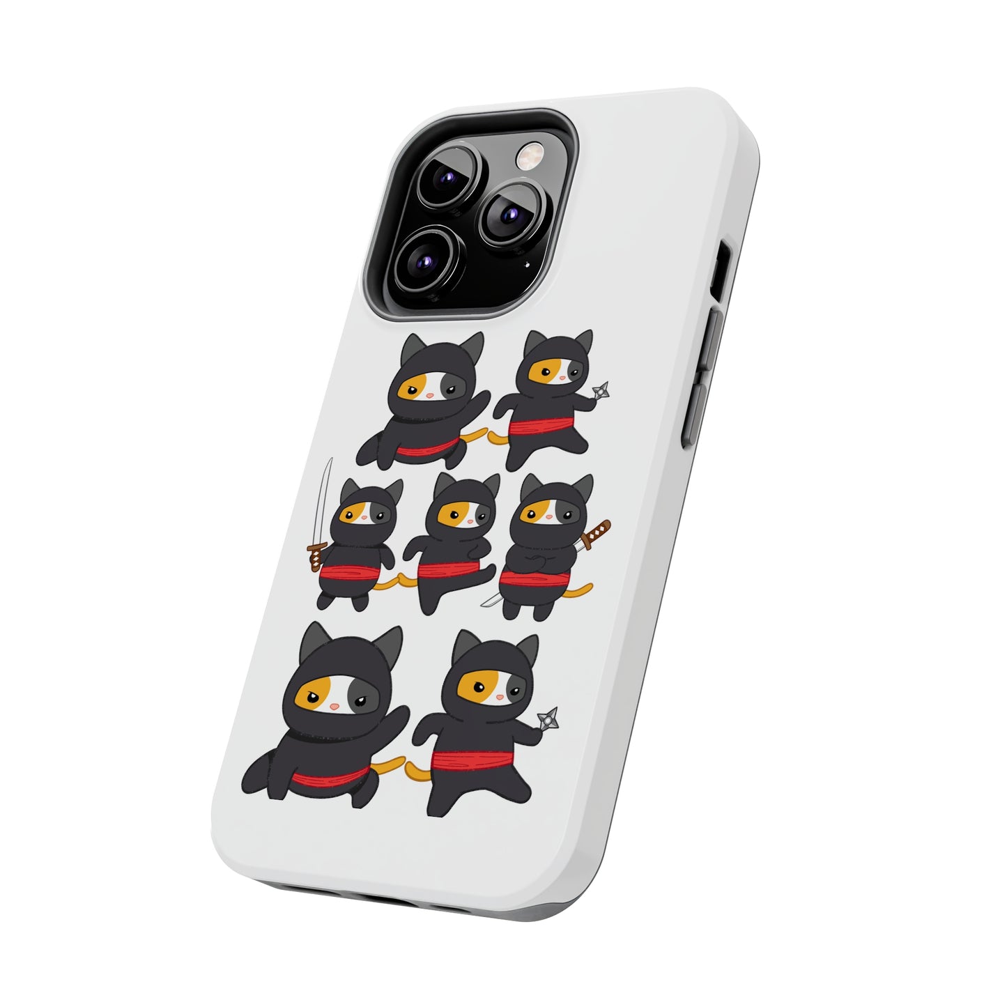 Funny Cat iPhone case for Cat Lover gift for Cat Mom gift Funny Cat Phone Case NINJA CATS Case