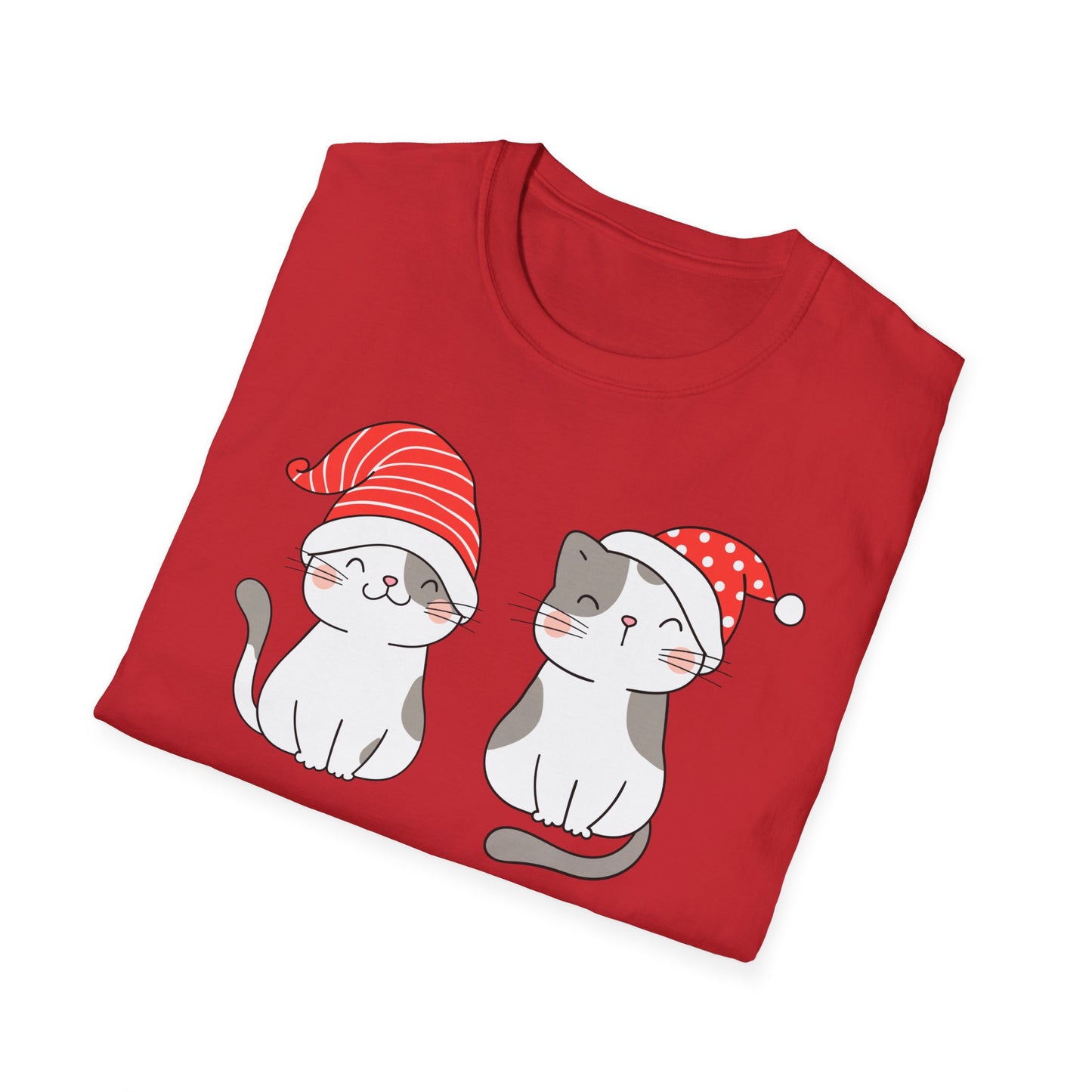 Cute cat Shirt for Christmas presents for Cat Lover gift for Women Shirts for Christmas part T Shirts Funny Kitty T-shirt for Her gifts