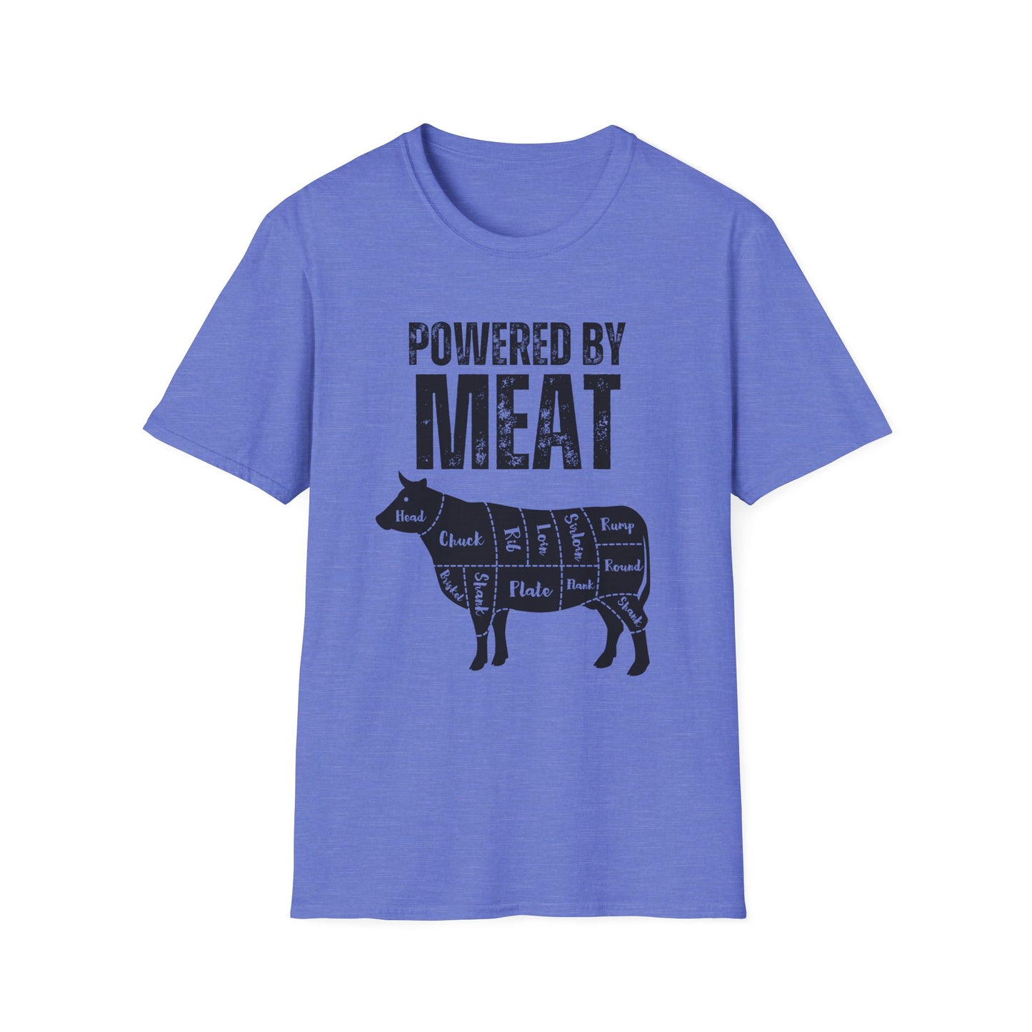 Powered By Meat T-shirt Funny Food T Shirt for Foodie gift for Her gifts for Friends Meat Lover gift for Carnivore Shirt
