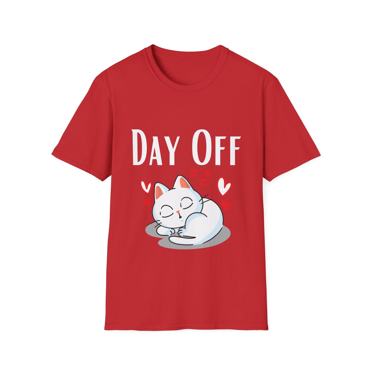 Cute Kitty Cat T-shirt for Cat Lover gift for Cat Mom gift for Her - DAY OFF Shirt - Cat Sleeping T Shirt Tired Worm out Shirt